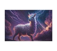 Jigsaw Puzzle 75x50cm/1000pcs for Adults Llama Magic Thunderstorm Power Teenagers Puzzles Hands-on Game Hand Speed Race Deal As Gifts for The Whole Family 75x50cm/1000pcs