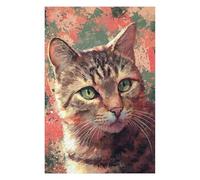 Jigsaw Puzzle 75x50cm/1000pcs for Adults Painted Tabby Cat Portrait Jigsaw Puzzle Family Game Difficult Hard Deal As Gifts for The Whole Family 75x50cm/1000pcs