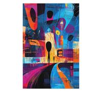 Jigsaw Puzzle 75x50cm/1000pcs for Adults The Scream Reimagined - Geometric Abstract Expressionism Jigsaw Puzzle Family Game Difficult Hard Deal As Gifts for The Whole Family 75x50cm/1000pcs