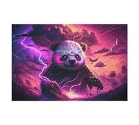 Jigsaw Puzzle 75x50cm/1000pcs for Adults Thundering Panda Storm -1 Teenagers Puzzles Hands-on Game Hand Speed Race Deal As Gifts for The Whole Family 75x50cm/1000pcs