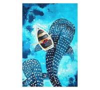 Jigsaw Puzzle 75x50cm/1000pcs for Adults Whale Shark Watercolor Puzzle for Adults Relax Games Perfect Decoration for Birthday, Chrismas 75x50cm/1000pcs