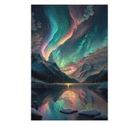 Jigsaw Puzzle 75x50cm/1000pcs for Teenagerss Aurora Borealis Reflections Puzzle for Adults Hands-on Game Precision Cutting Deal As Gifts for The Whole Family 75x50cm/1000pcs