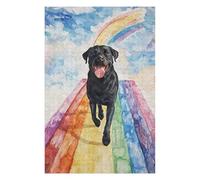 Jigsaw Puzzle 75x50cm/1000pcs for Teenagerss Black Lab Rainbow Bridge Adult Puzzles Hands-on Game Birthday Present Deal As Gifts for The Whole Family 75x50cm/1000pcs