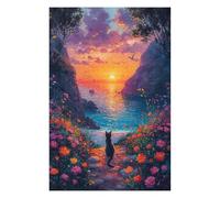 Jigsaw Puzzle 75x50cm/1000pcs for Teenagerss Cat Dreaming Landscape Adult Puzzles Hands-on Game Birthday Present Deal As Gifts for The Whole Family 75x50cm/1000pcs