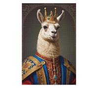 Jigsaw Puzzle 75x50cm/1000pcs for Teenagerss Llama King Adult Puzzles Hands-on Game Birthday Present Deal As Gifts for The Whole Family 75x50cm/1000pcs