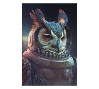 Jigsaw Puzzle 75x50cm/1000pcs for Teenagerss Owl in Space Suit Puzzle for Adults Hands-on Game Precision Cutting Deal As Gifts for The Whole Family 75x50cm/1000pcs