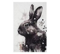 Jigsaw Puzzle 75x50cm/1000pcs for Teenagerss Rabbit Black And White Teenagers Puzzles Relax Games For Family Fun for Birthday, Chrismas 75x50cm/1000pcs