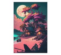 Jigsaw Puzzle 75x50cm/1000pcs Moonlit Tropical Hideaway -1 Jigsaw Anti-Stress Toys But Fun And Humorous Deal As Gifts for The Whole Family 75x50cm/1000pcs