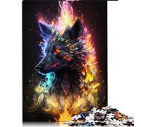 Jigsaw Puzzle Adult 1000 Piece Jigsaw Puzzle Wolf Wooden Jigsaw Puzzle for Adults & Kids Age 12 Up Impossible Puzzle Size: 50x75cm