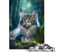 Jigsaw Puzzle Adult Jigsaw Puzzles 1000 Pieces for Adults Adorable Maine Coon Cat Cardboard Puzzle for adults & kids Home Educational Games DIY Toys 1000pcs(26x38cm)