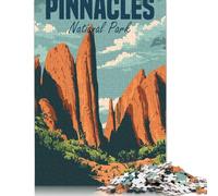 Jigsaw Puzzle Adult Pinnacles National Park 500 Piece Jigsaw Puzzles Wooden Puzzle for Adults Age 18+ Educational Game 500pcs (52x38cm)