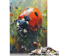 Jigsaw Puzzle Adult The Lazy Ladybug 500 Piece Jigsaw Puzzles Wooden Puzzle for Adults Age 18+ Educational Game 500pcs (52x38cm)