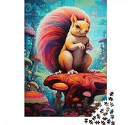 Jigsaw Puzzle Art Cute Squirrel 1000 Piece Jigsaw Puzzles Wooden Jigsaw Puzzle for Adults 18+ Educational Games 1000pcs (75x50cm)