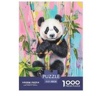 Jigsaw Puzzle Art Panda Challenging Puzzle Birthday Gift Family Jigsaw Puzzle Animal Fun And Challenging Activity 1000 Piece for Boys Girls 38x26cm/1000pcs