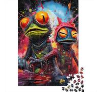 Jigsaw Puzzle Art Strange Frogs 1000 Piece Jigsaw Puzzles Wooden Jigsaw Puzzle for Adults 18+ Educational Games 1000pcs (75x50cm)
