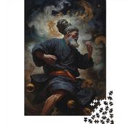 Jigsaw Puzzle Asian Monk Doing Kung Fu Jigsaw Puzzles for Adults 1000 Pieces Wooden Jigsaw Wall Art Puzzle Games 1000pcs (75x50cm)
