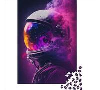 Jigsaw Puzzle Astronaut In Space756 Jigsaw Puzzles for Adults 500 Pieces Wooden Jigsaw Wall Art Puzzle Games 500pcs (52x38cm)