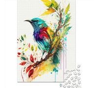 Jigsaw Puzzle Bird Painting 1000 Piece Jigsaw Puzzles for Adults Wooden Jigsaw Puzzles for Adults Stress Reliever 1000pcs (75x50cm)