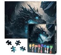 Jigsaw Puzzle - Black Dragon Art, Puzzles for Adults 1000 Piece (Dragon Roar Series), Challenging Jigsaw Puzzles for Adults 1000, Educational Games Home Decoration (27.5"x19.7")
