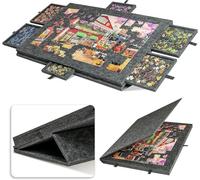 Jigsaw Puzzle Board 2-in-1 Stand & Cover with 6 Drawers Up to 1000 Pieces