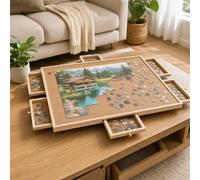 Jigsaw Puzzle Board,Portable Jigsaw Puzzle Table,Puzzle Mat Plateau,Compact Lightweight And Easy To Store,Rotating,6 Sorting Trays,For Adults Teens