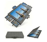 Jigsaw Puzzle Board with 6 Drawers & Tilting Stand, 1000 Piece Portable Puzzle Table with Protective Cover, Lightweight Felt Jigsaw Board and Storage for Adults, Seniors