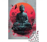 Jigsaw Puzzle Buddha Statue 1000 Piece Jigsaw Puzzles Wooden Jigsaw for Adults & Challenge Family 1000pcs (75x50cm)