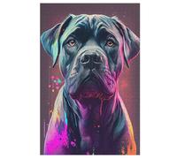 Jigsaw Puzzle Cane Corso Colorful 1000 Piece for Adults & Kids Woodiness Puzzle Family （78×53cm）