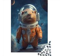 Jigsaw Puzzle Capybara Astronaut 1 Jigsaw Puzzles for Adults 1000 Pieces Wooden Jigsaw Wall Art Puzzle Games 1000pcs (75x50cm)