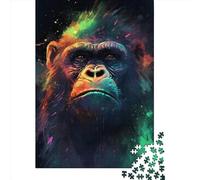 Jigsaw Puzzle Chimpanzee Magical 1000 Piece Jigsaw Puzzles Paper Jigsaw for Adults & Challenge Family 1000pcs (38x26cm)