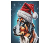 Jigsaw Puzzle Christmas Dog 1000 Piece Jigsaw Puzzle for Adults & Kids Woodiness Puzzles Family Fun Puzzle （78×53cm）
