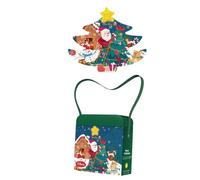 Jigsaw Puzzle Christmas Theme for Educational Paper | Christmas Tree Shape, Parent Activity, Helps Pass the Time, Attracts Attention, Thinking Skills