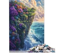 Jigsaw Puzzle Cliffside Paradise Jigsaw Puzzles for Adults 1000 Pieces Wooden Jigsaw Wall Art Puzzle Games 1000pcs (75x50cm)