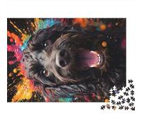 Jigsaw Puzzle Cockapoo Jigsaw Puzzles for Adults 1000 Pieces Wooden Jigsaw Wall Art Puzzle Games (75x50cm)
