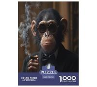 Jigsaw Puzzle Cool Monkey Challenging Intellectual Game Impossible Hard Animals Fun And Challenging Activity 1000 Pieces for Adults And Families 70x50cm/1000pcs