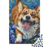 Jigsaw Puzzle Corgi 1000 Piece Jigsaw Puzzles for Adults Wooden Jigsaw Puzzles for Adults Stress Reliever 1000pcs (75x50cm)