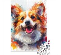 Jigsaw Puzzle Corgi Jigsaw Puzzles for Adults 1000 Pieces Paper Jigsaw Wall Art Puzzle Games 1000pcs (38x26cm)