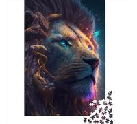 Jigsaw Puzzle Cosmic Lion 1000 Piece Jigsaw Puzzles for Adults Wooden Jigsaw Puzzles for Adults Stress Reliever 1000pcs (75x50cm)