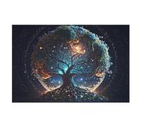 Jigsaw Puzzle Cosmic Tree of Life 1000 Piece Jigsaw Puzzle for Adults & Kids Woodiness Puzzles Family Fun Puzzle （75×50cm）