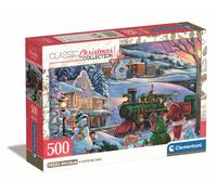 Jigsaw Puzzle Cube Christmas Train 500 Pieces - Compact Box - Puzzle For Adul...