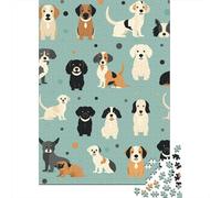 Jigsaw Puzzle Cute Dogs 1000 Piece Jigsaw Puzzles Paper Jigsaw for Adults & Challenge Family 1000pcs (38x26cm)