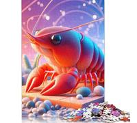 Jigsaw Puzzle Cute Lobster 500 Piece Jigsaw Puzzles Wooden Jigsaw Puzzle for Age 18 Years Up Gifts for Friends And Family 500pcs (52x38cm)