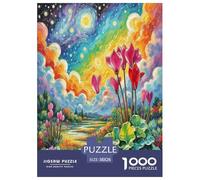 Jigsaw Puzzle Cyclamen Flower Art Challenging Birthday Gift Impossible Hard Plant Stress Relief Toy 1000 Piece for Adults 38x26cm/1000pcs