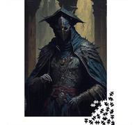 Jigsaw Puzzle Dark Warrior 1000 Piece Jigsaw Puzzles Wooden Jigsaw for Adults & Challenge Family 1000pcs (75x50cm)