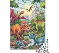 Jigsaw Puzzle Dinosaur 1000 Piece Jigsaw Puzzles for Adults Paper Jigsaw Puzzles for Adults Stress Reliever 1000pcs (38x26cm)