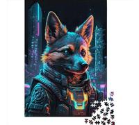 Jigsaw Puzzle Dog Human Jigsaw Puzzles for Adults 1000 Pieces Wooden Jigsaw Wall Art Puzzle Games 1000pcs (75x50cm)