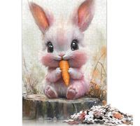 Jigsaw Puzzle Easter Cute Bunny 1000 Piece Jigsaw Puzzles for Adults Paper Jigsaw Puzzles for Adults Stress Reliever 1000pcs (38x26cm)