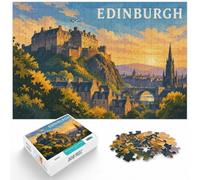 Jigsaw Puzzle Edinburgh Cityscape 1000pcs (52x38cm) for Adults | For puzzle time at home, this adult jigsaw puzzle with 1000 pieces brings a classic challenge to rainy-day downtime.