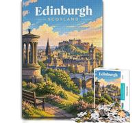 Jigsaw Puzzle Edinburgh Cityscape 1000pcs (70x50cm) for Adults | For patient puzzlers who like detailed images: Adult jigsaw puzzle with 1000 pieces fits quiet afternoons.
