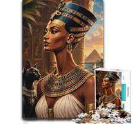 Jigsaw Puzzle Egyptian Queen Black Cat Pyramid 1000pcs (38x26cm) for Adults | For quiet Christmas days: Adult jigsaw puzzle with 1000 pieces works well for shared time during the holidays.